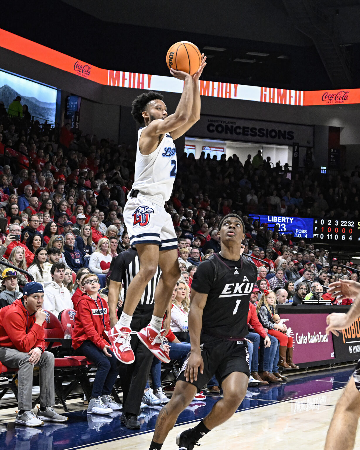 Liberty Mens Basketball Season Photo Gallery A Sea Of Red