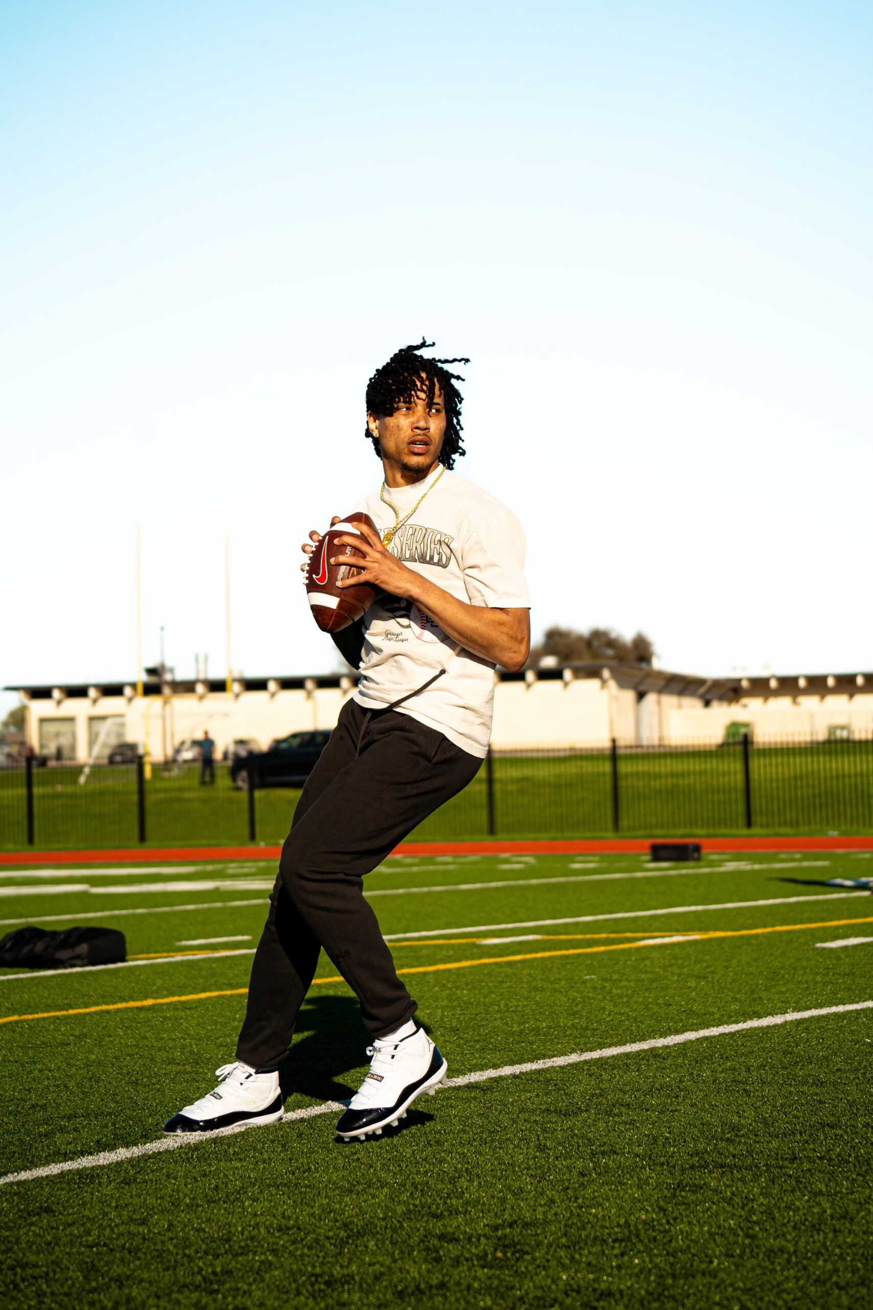 Liberty QB Kaidon Salter trains at the Armed and Dangerous Football ...