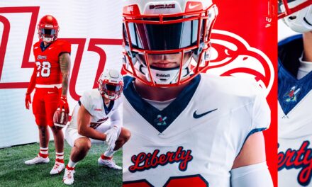 Liberty football debuts new uniforms