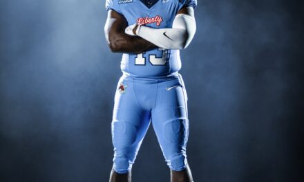 Liberty football debuts new light blue uniforms